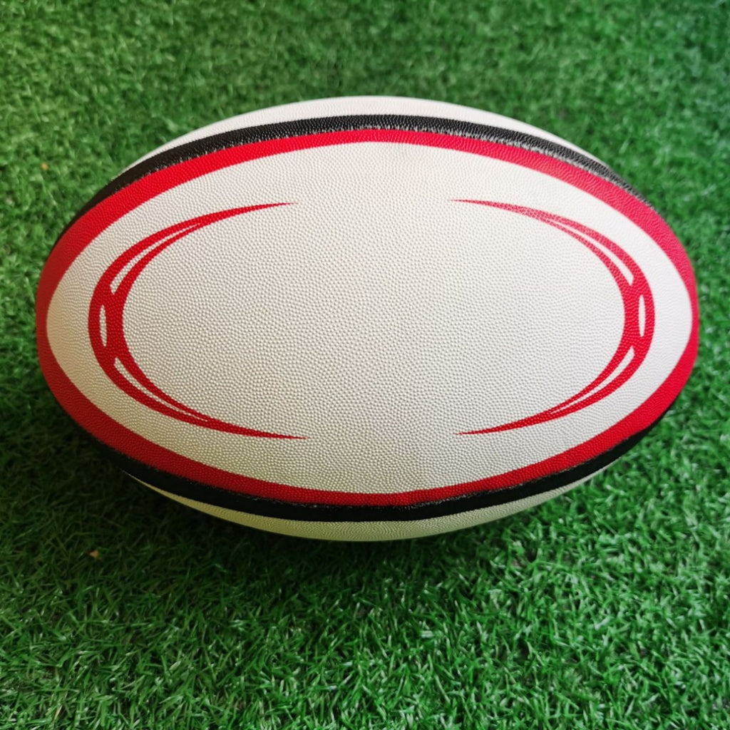 Custom PU Leather Rugby Ball – Official Size 5, Machine Stitched, Durable for Training & Match Play