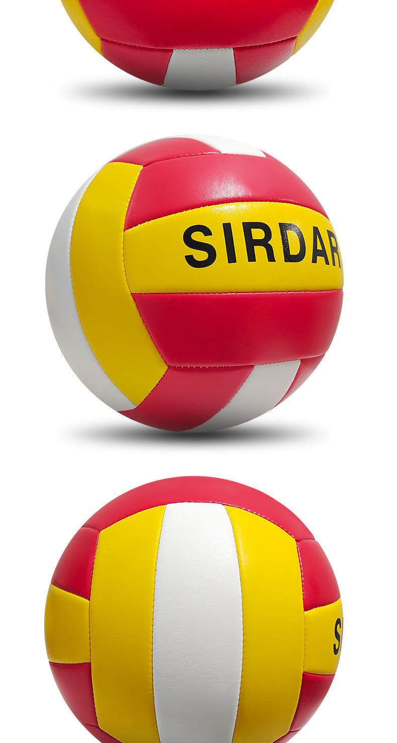 Official Size 5 Volleyball – High Visibility Blue Yellow White – Durable Faux Leather for Indoor/Outdoor Training & Competition