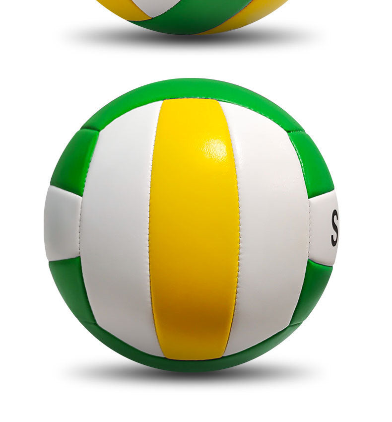 Official Size 5 Volleyball – High Visibility Blue Yellow White – Durable Faux Leather for Indoor/Outdoor Training & Competition