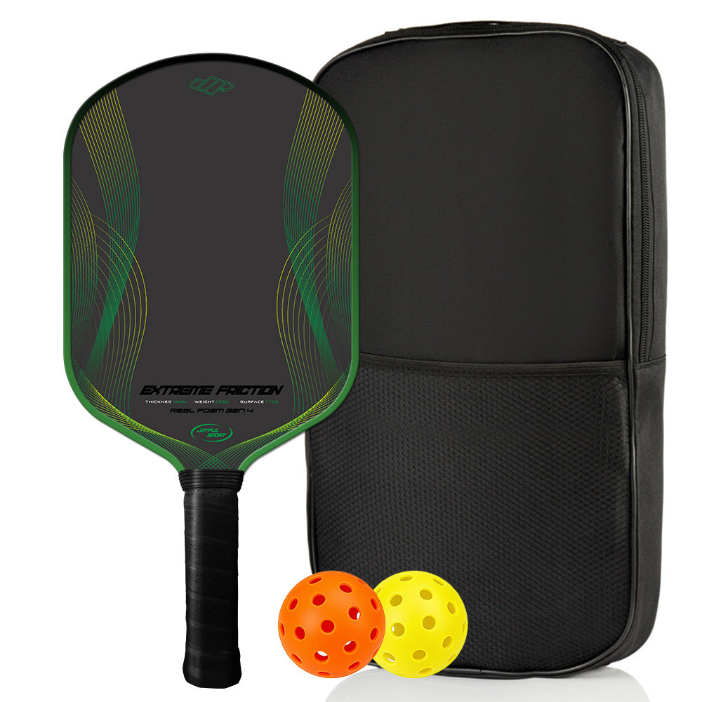 Extreme Friction Pickleball Paddle | Carbon Fiber Surface, RESIL FOAM GEN 4 Core, Lightweight (7.8-8.2oz) & Durable, Green Gradient Design, USAPA Approved for Competitive/Recreational Play