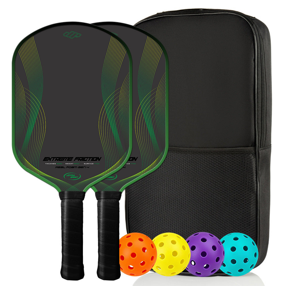 Extreme Friction Pickleball Paddle | Carbon Fiber Surface, RESIL FOAM GEN 4 Core, Lightweight (7.8-8.2oz) & Durable, Green Gradient Design, USAPA Approved for Competitive/Recreational Play